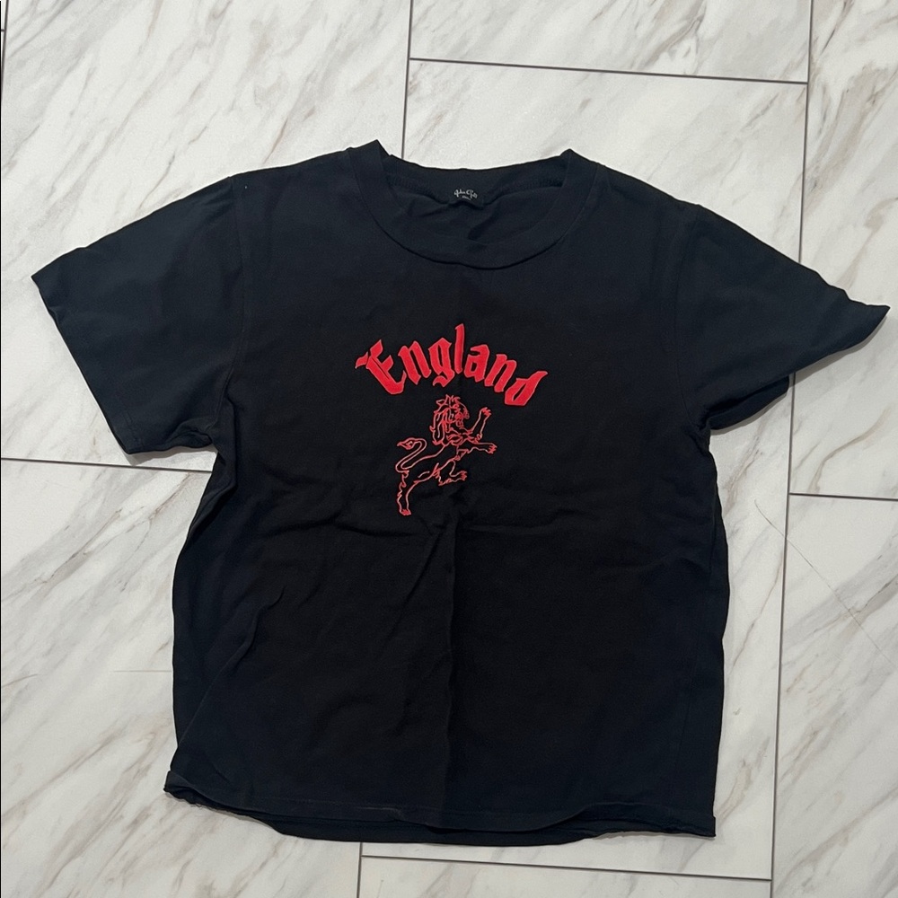 John Galt T-shirt with Red England Print